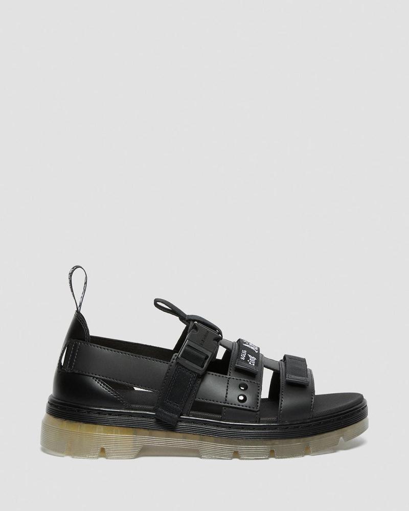 Sandalias Con Tiras Dr Martens Pearson Iced Casuales Hombre Negros | MX 166EBC